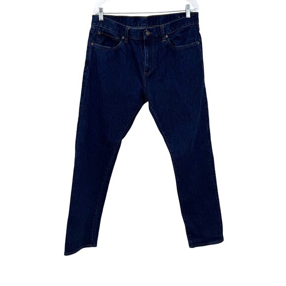 Brooks Brothers 116 Slim Fit Jeans 36x32 Dark Wash Preppy Classic Red Fleece - Picture 1 of 7